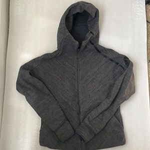 Grey Hooded Adidas Running Jacket